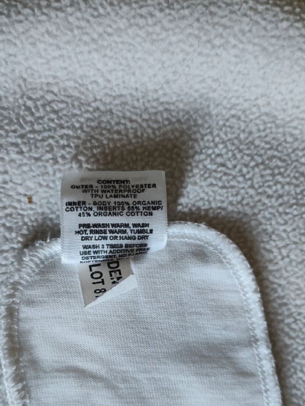 Thirsties White Newborn Cloth Diaper - Picture 5 of 7